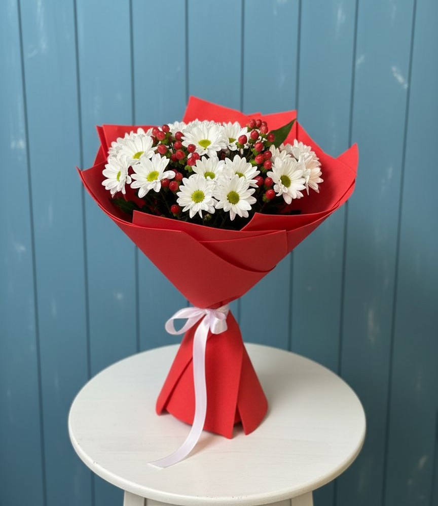 Букет цветов из: Хризантемы в Изоплите