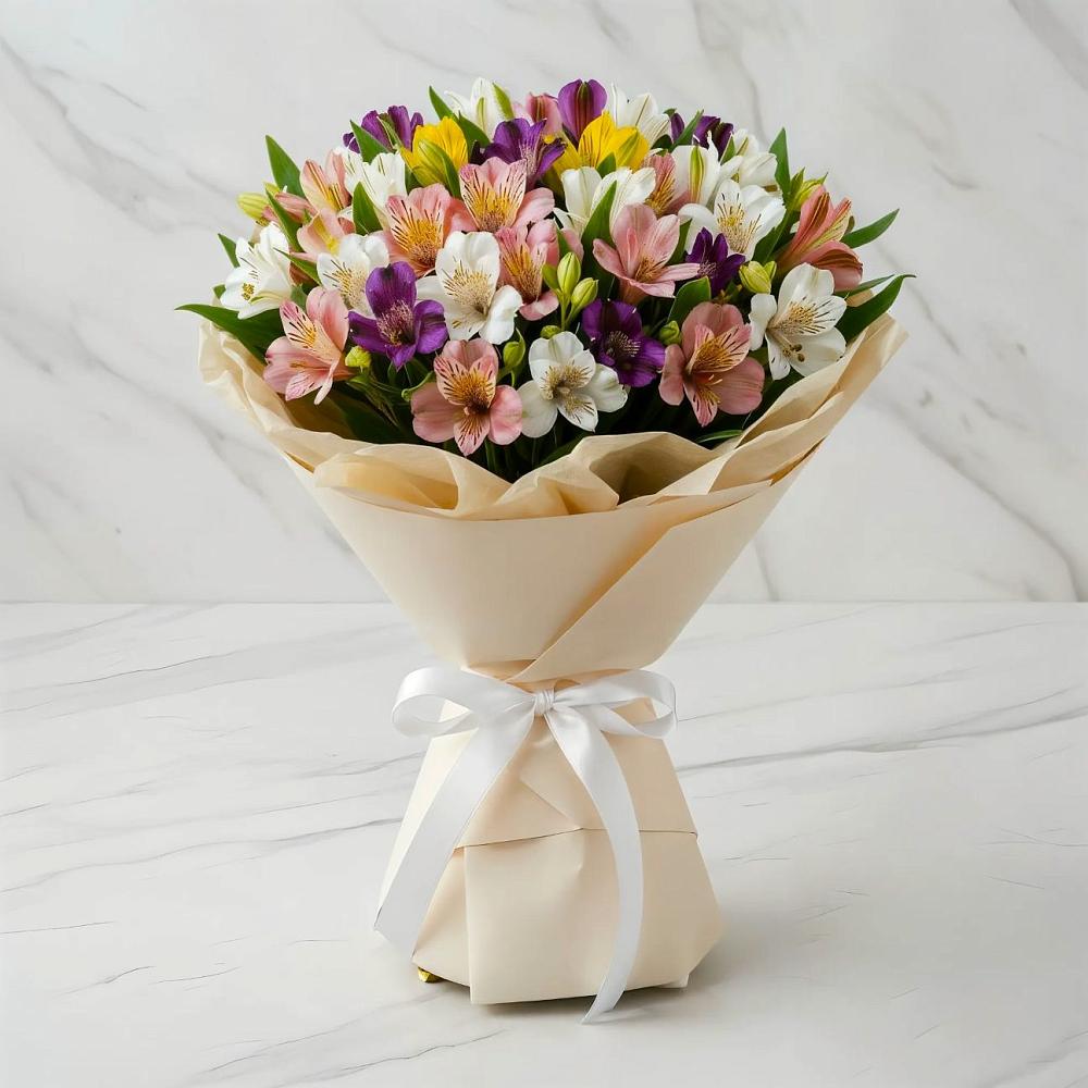 Букет цветов из: Альстромерии в Изоплите