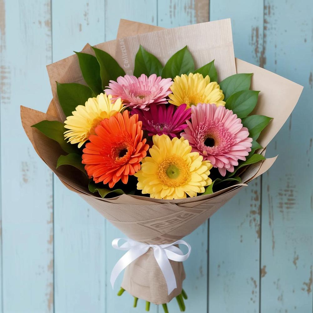 Букет цветов из: Герберы в Изоплите