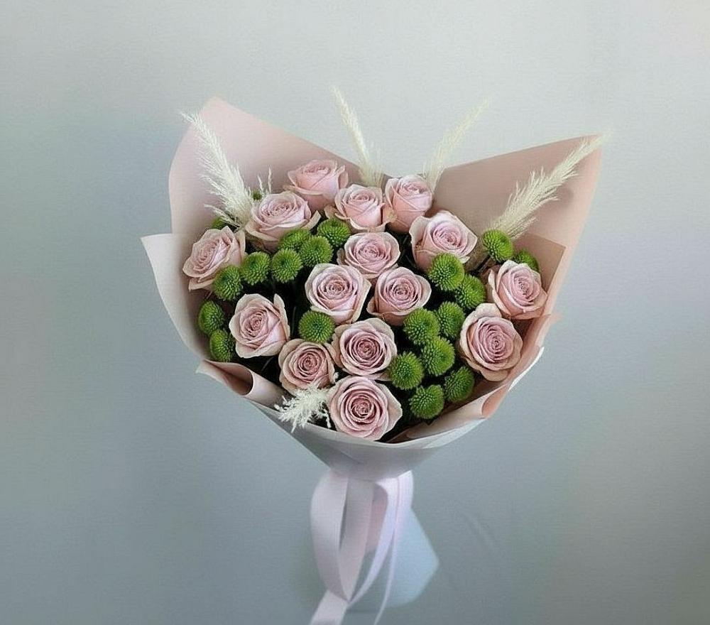 Букет цветов из: Розы и Хризантемы в Изоплите