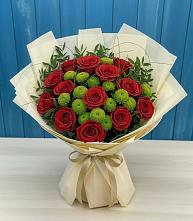 Букет цветов из:  Розы и Хризантемы в Изоплите