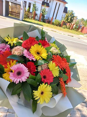 Букет цветов из: Герберы в Изоплите