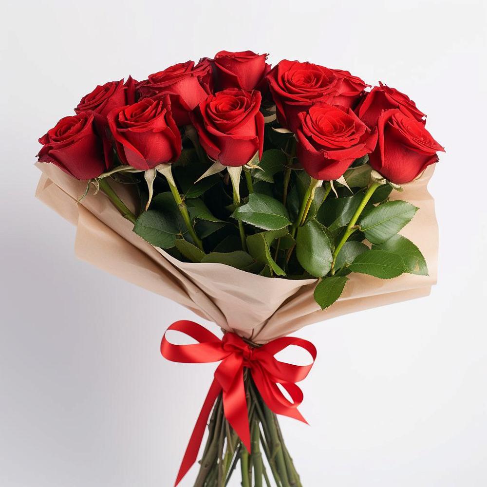 Букет 11 Красных роз Эдлесс Лав в Изоплите