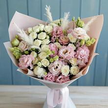 Букет цветов из:  Альстромерии и Розы в Изоплите